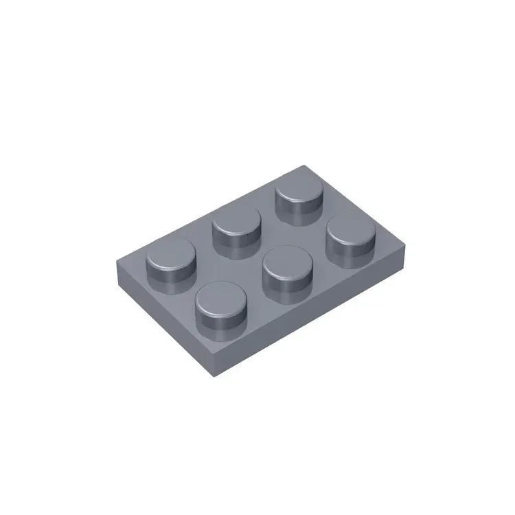 Color: Dark Green - Educational Assemblage GOBRICKS Plate 2 x 3 compatible with lego 3021 pieces of children's toys building block Particles Plate