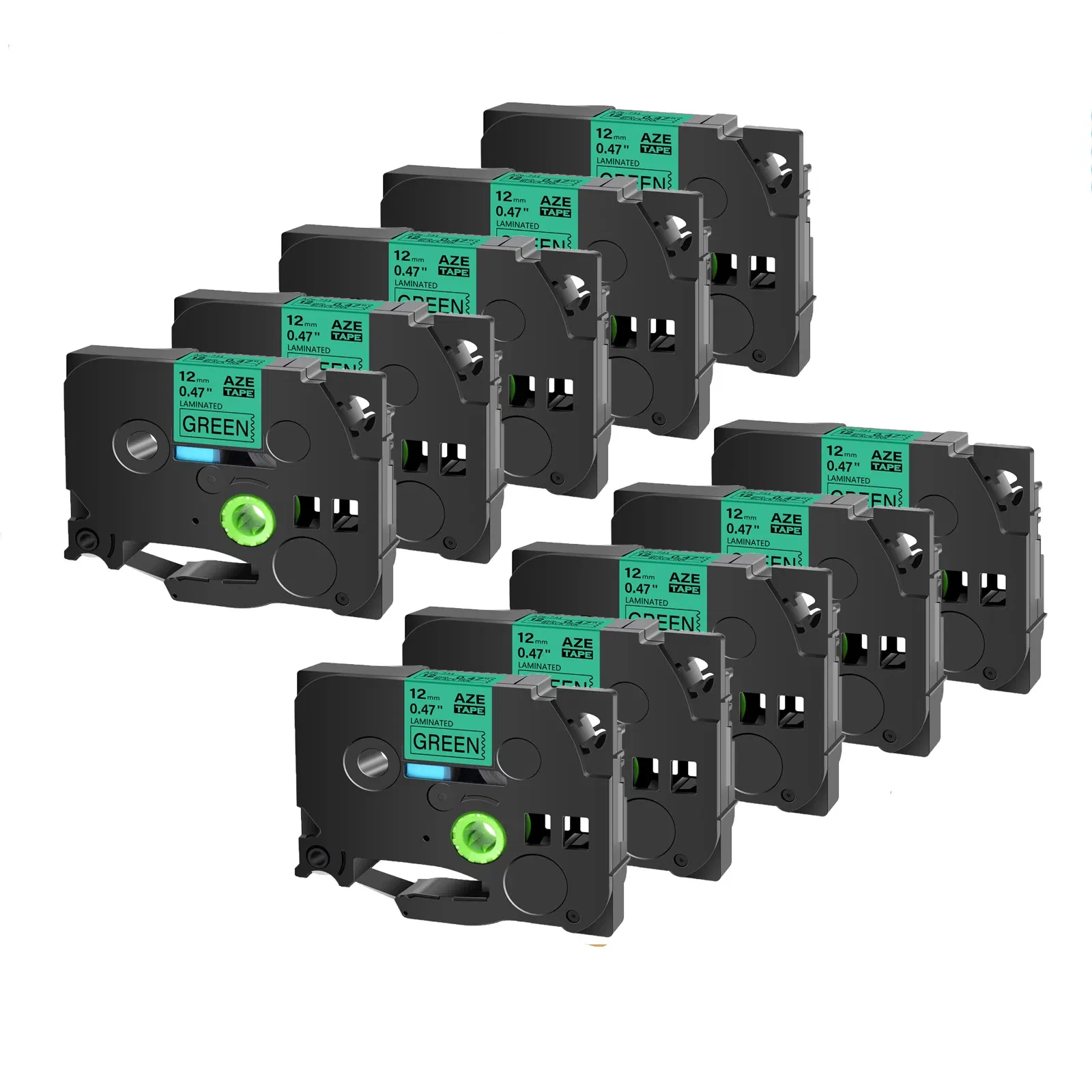 Color: BK, Width: 9mm - Greencycle 10PK TZe 231 Label cassettes Compatible for Brother Ptouch Printer Black on white Label tape 6mm 9mm 12mm 18mm 24mm