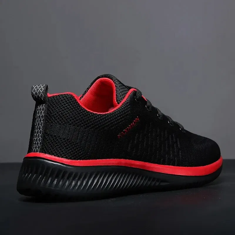 Shoe Size: 45, Color: Black - Men Casual Sneakers High Quality Male Sneakers Breathable Fashion Gym Light Walking Casual Shoes