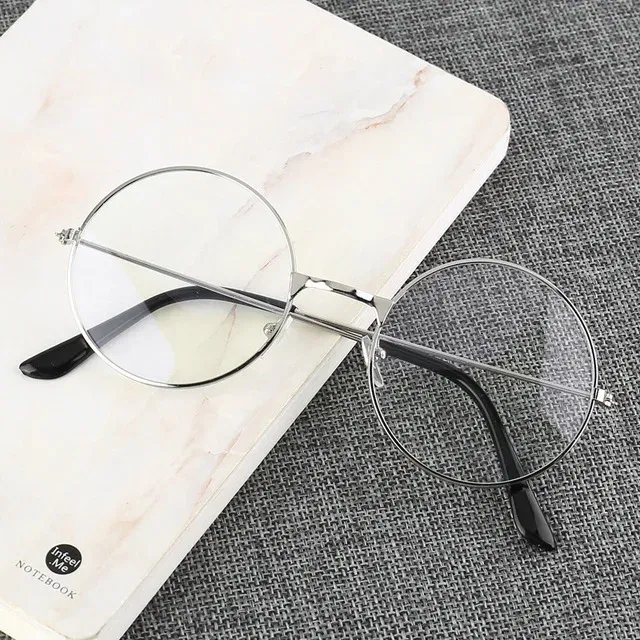 Frame Color: Brown - Retro Round Frame Anti-blue Radiation Glasses Ultralight Men Women Blue Light Blocking Glasses Eyewear Computer Goggles