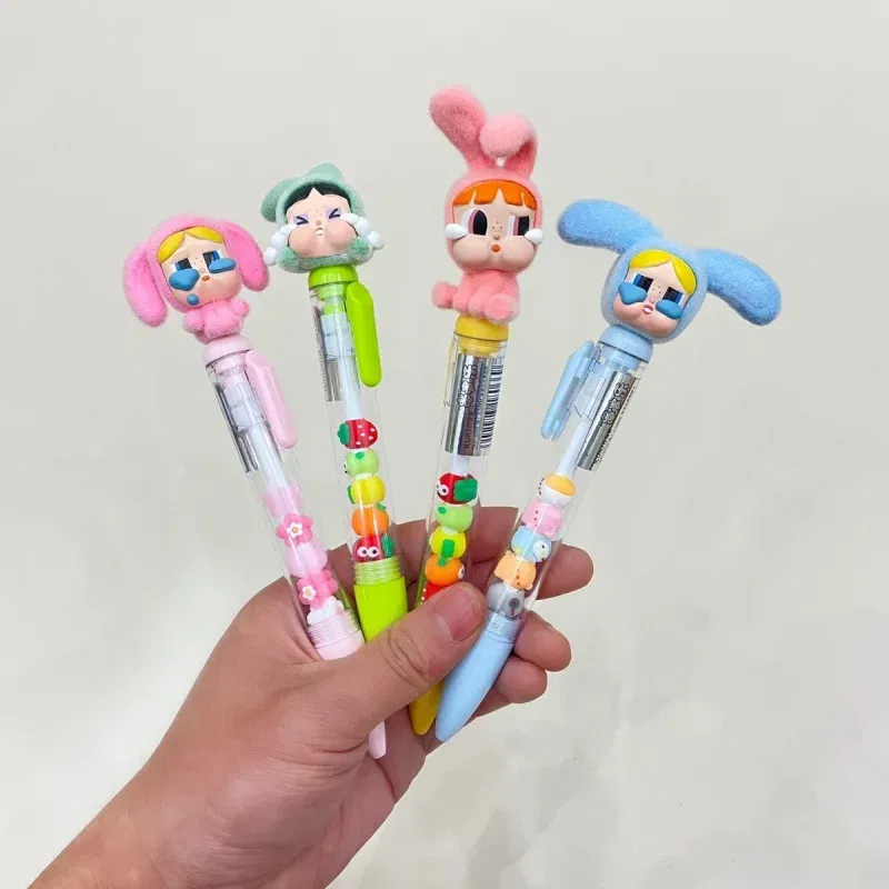 Color: Clear, Ships From: CHINA - New crybaby brand cute pen set with black neutral color. Cute student pen. Creative pen.