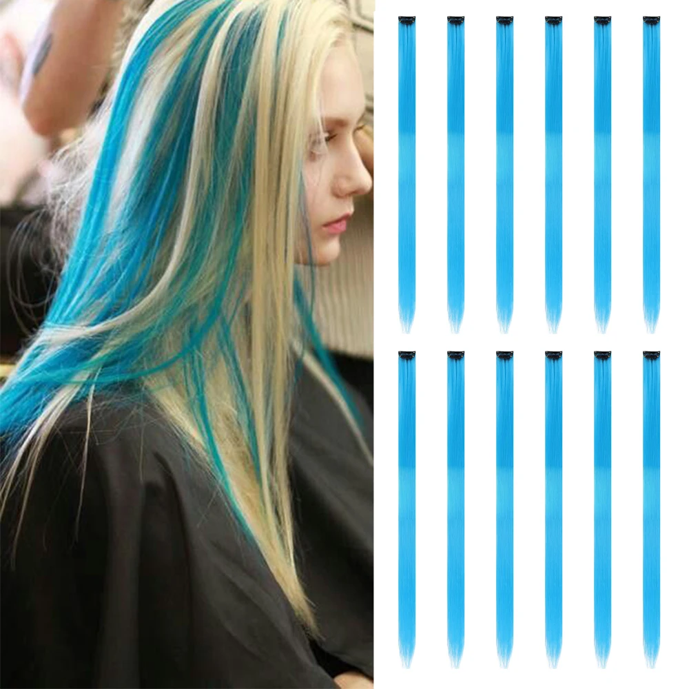 Color: 1B/30HL, Stretched Length: 22INCHES - 12-Pack 22" Long Heat Resistant Women's Clip-In Hair Extensions - Durable BB Clip, Natural Look, Trimmable, Easy to Style