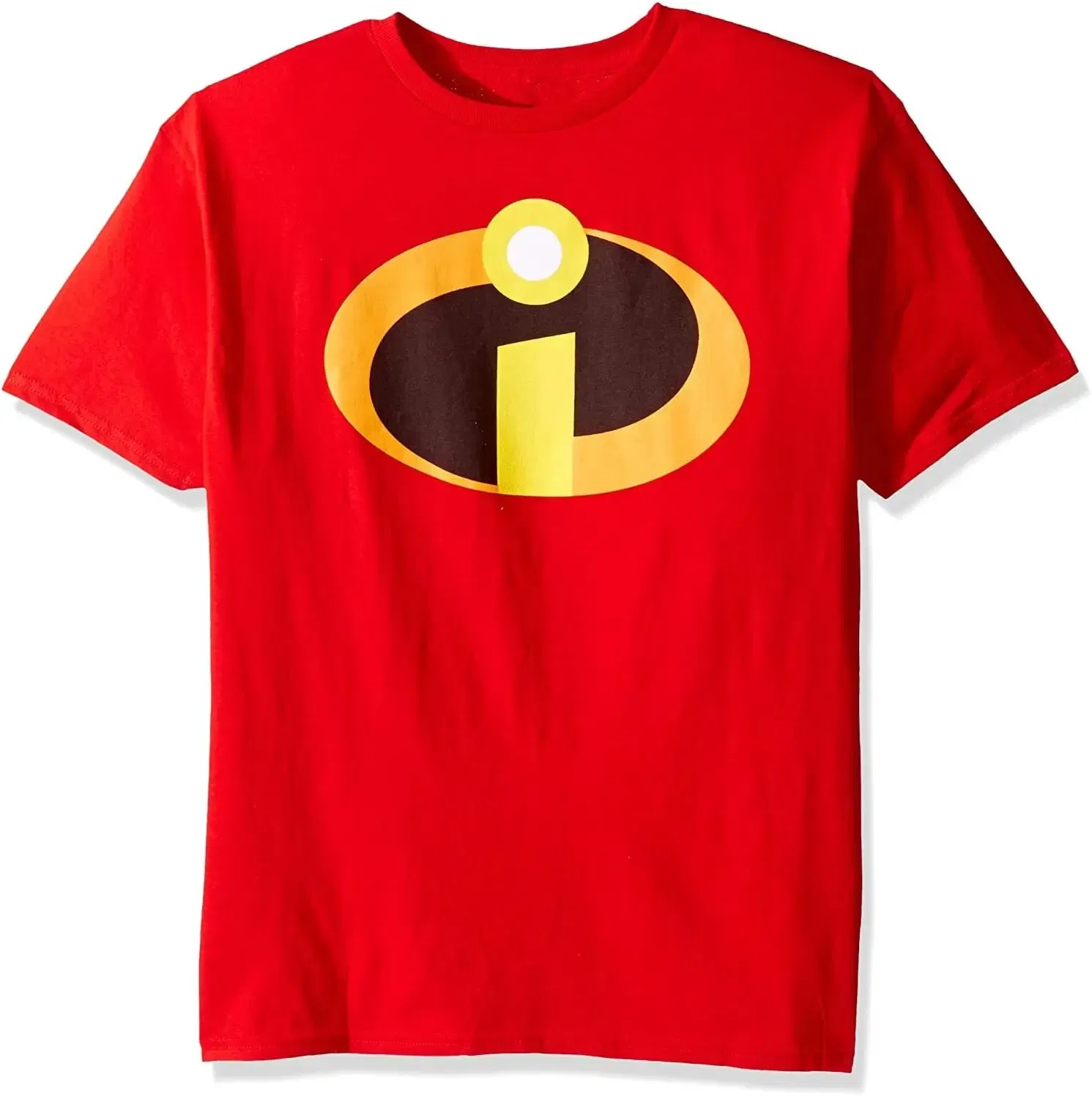 Color: Red, Size: 5XL - Disney Pixar The Incredibles Logo Symbol Costume T-Shirt