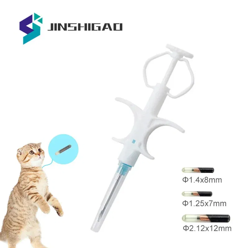 Color: Black - 100pcs/Pack Pet EM4305 Microchip 134.2KHz FDX-B Animal ID Chip Animal Microchip Syringe International Standard