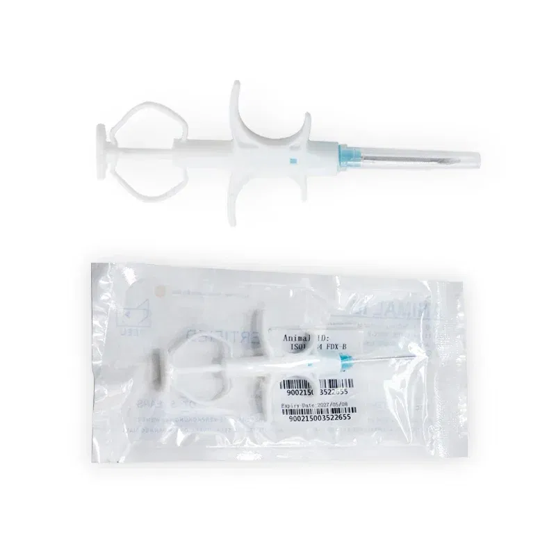 Color: Black - 100pcs/Pack Pet EM4305 Microchip 134.2KHz FDX-B Animal ID Chip Animal Microchip Syringe International Standard