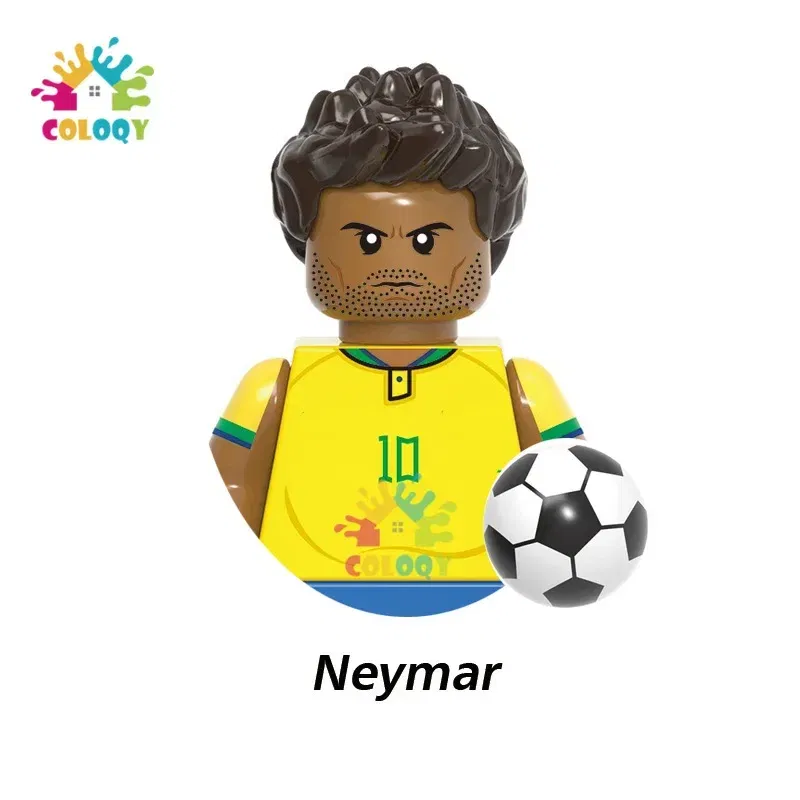 Color: Blue, Ships From: CHINA - Kids Toys Football Stars Building Blocks Sport Player Bailey Messi Ronaldo Mini Action Figures Toys For Kids Christmas Gifts