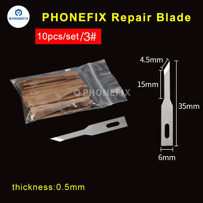 Color: Brown - 10pcs #4A #11 #18 Scalpel Knife Blades Engraving Non-Slip Metal Scalpel Knife Replacement Craft Blades PCB Repair Hand Tools