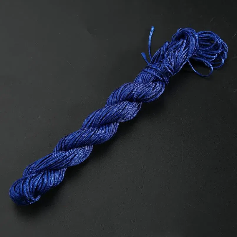 Color: green - 24m Polyester Braided Jade Thread For DIY Handmade Necklace Bracelet Trinket Pendant Braided Accessories Jewelry Making Finding