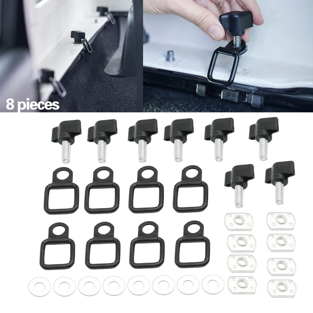 Color Name: Brown - Universal Hard Top Fasteners Thumb Screws Nuts Hard Top Thumb Screws for Jeep Wrangler YJ TJ JK Car Accessories