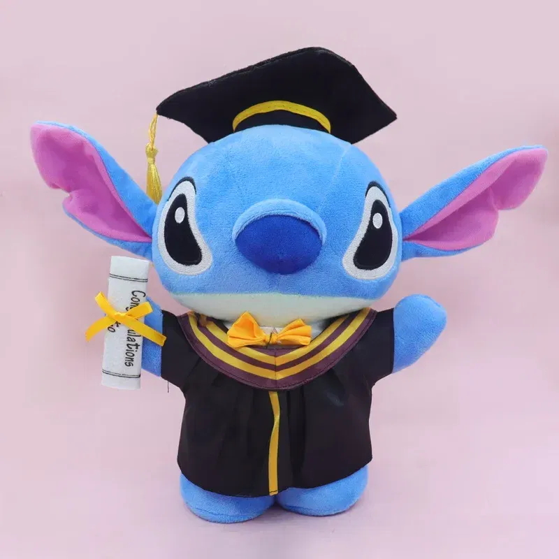 2025 Graduation Styles Loli & Stitch Anime Plush 25cm Sanrio Kuromi Plushie Doll Kawaii Soft Stuffed Graduation Gifts