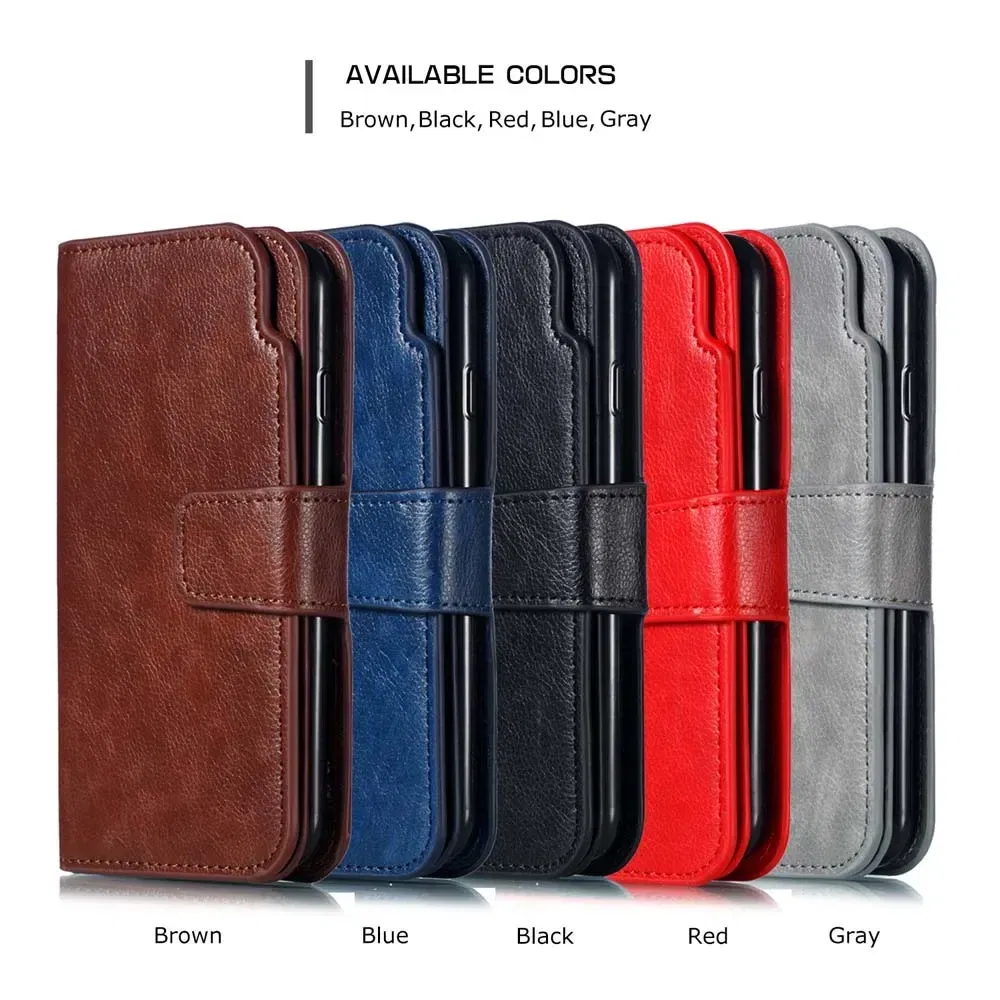 Color: Blue, Material: Microfiber - Flip Leather Case for Redmi Note 13 12 11 Pro 13C 9 9A 9C Wallet Card Cover For Xiaomi 13T 11T Poco X5 C65 M6 X4 Pro