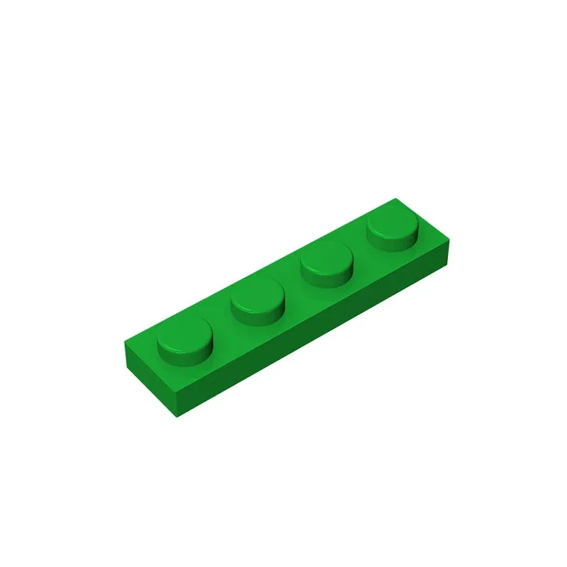 Color: Gold - Gobricks 10PCS MOC Bricks Parts Plate 3710 1x4 Compatible Assembles Particles For Building Blocks DIY Bricks Educational Toys