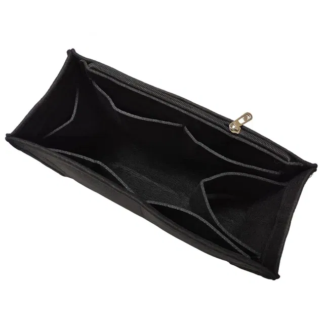 Color: black, Size: XL - Felt Cloth Insert Bag Fits BOOK TOTE Makeup Handbag Organizer Travel Inner Purse Cosmetic Bag Mommy Bag Fit ONTHEGO Tote