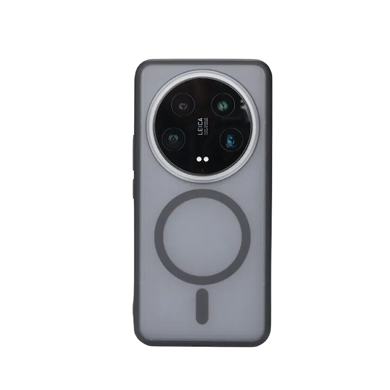 Color: Frosted Black, Material: ABS - Magnetic Case For Xiaomi 14 Ultra Shockproof Magsafe Wireless Charging Clear Phone Cover Tpu Magnetic Frosted Protective Cover