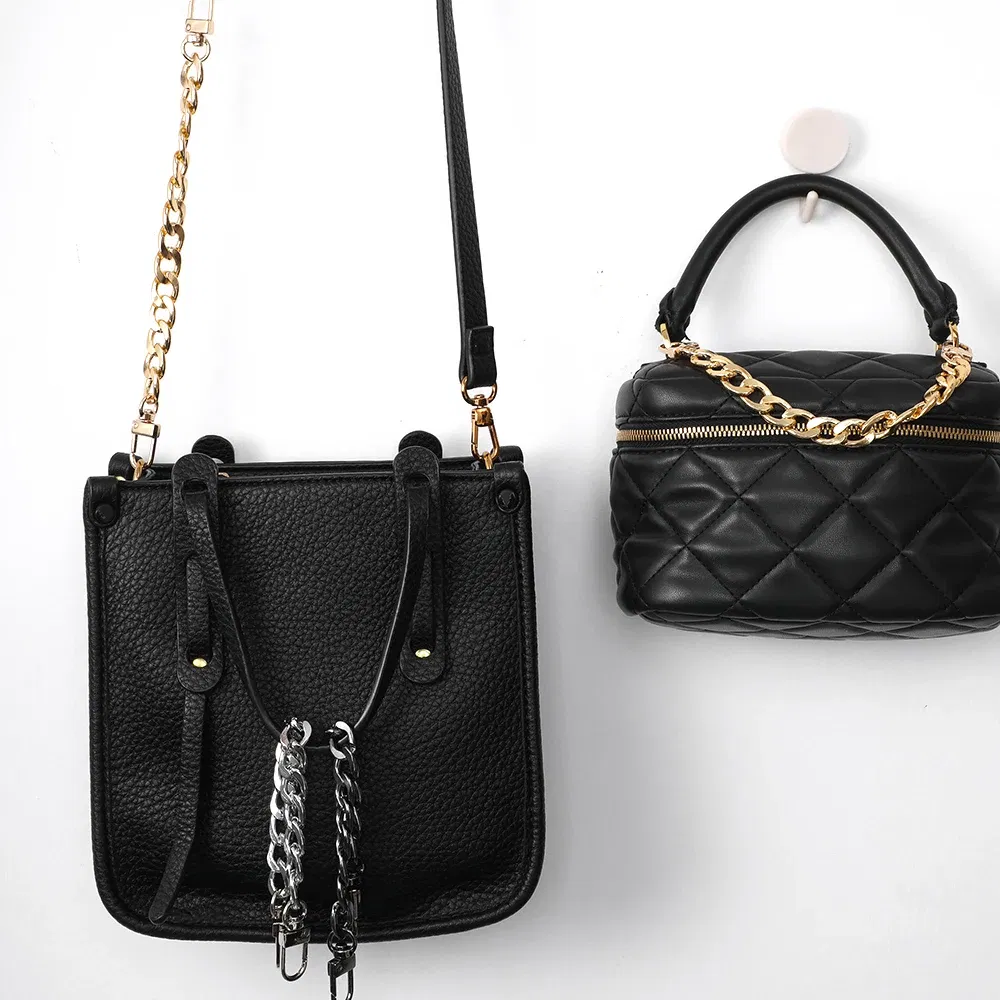Color: Rose Gold - 20cm Bag Chain Accessory Gold Shoulder Bag Extension Chain Metal Bag Chain Strap Crossbody Bag Parts Belt Chain Bags Gold Black