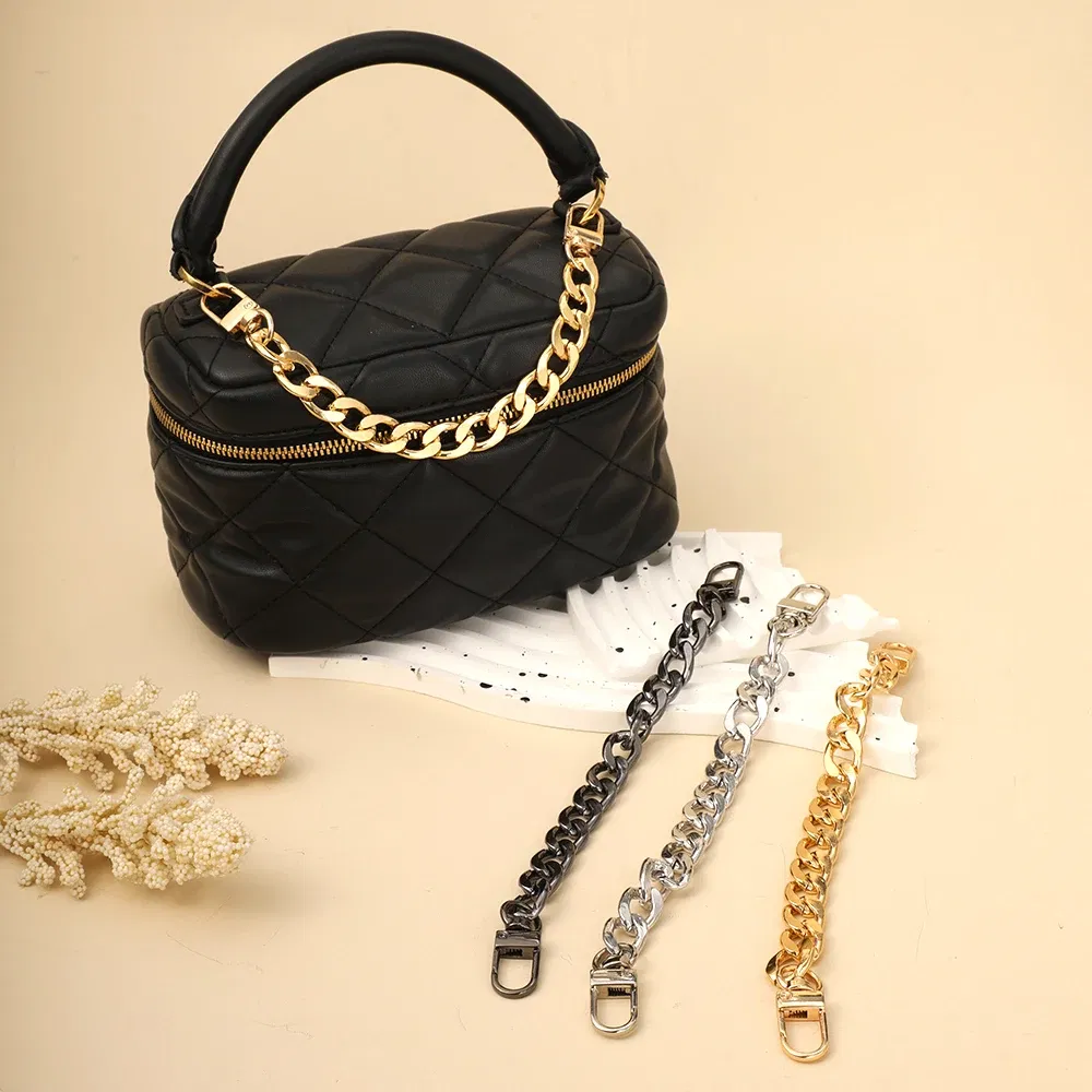 Color: Rose Gold - 20cm Bag Chain Accessory Gold Shoulder Bag Extension Chain Metal Bag Chain Strap Crossbody Bag Parts Belt Chain Bags Gold Black