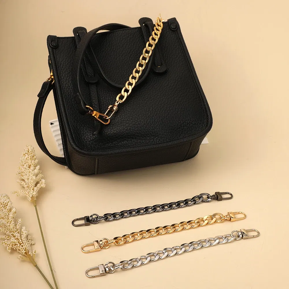 Color: Rose Gold - 20cm Bag Chain Accessory Gold Shoulder Bag Extension Chain Metal Bag Chain Strap Crossbody Bag Parts Belt Chain Bags Gold Black