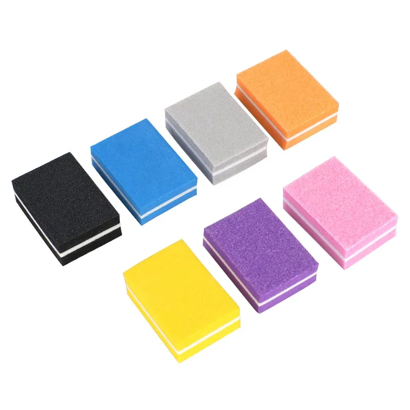 Color: Orange - 100pcs Mini Nail File 100/180 Disposable Nail Buffer Block Sponge Women Manicure Tool Nail Polish UV Gel Lime a Ongle Wholesale