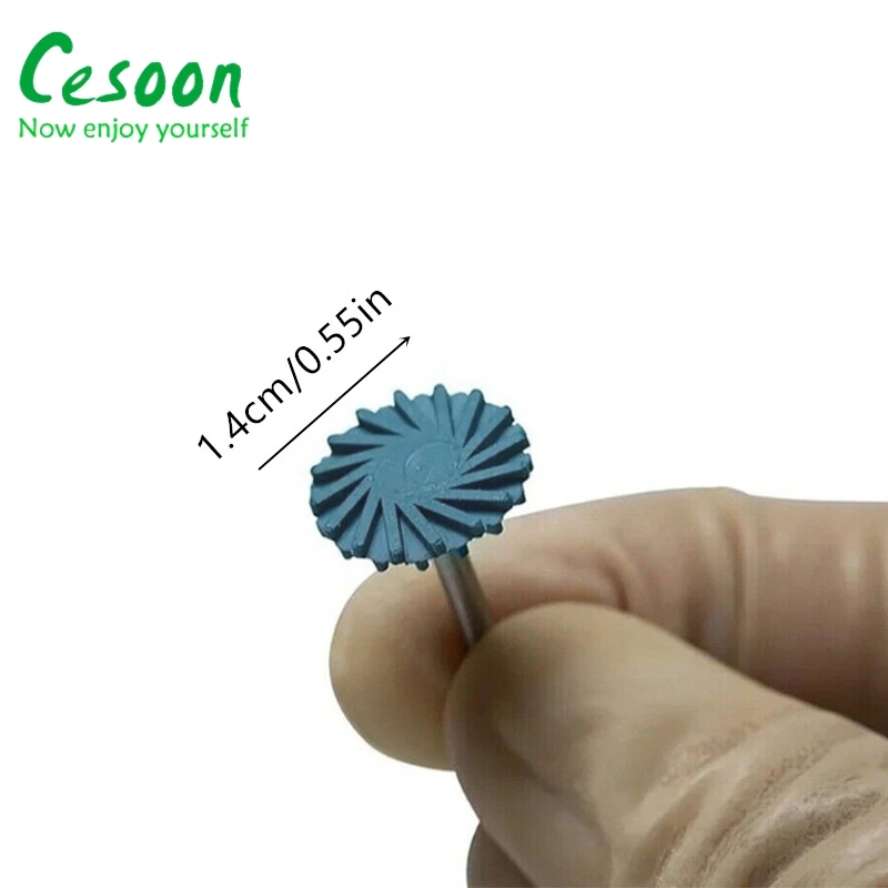 Color: Red - 6Pcs/Box Dental Rubber Polisher Composite Resin Polishing Diamond System RA Disc 14mm Wheel Kit Spiral Flex Brush Dentistry Tool