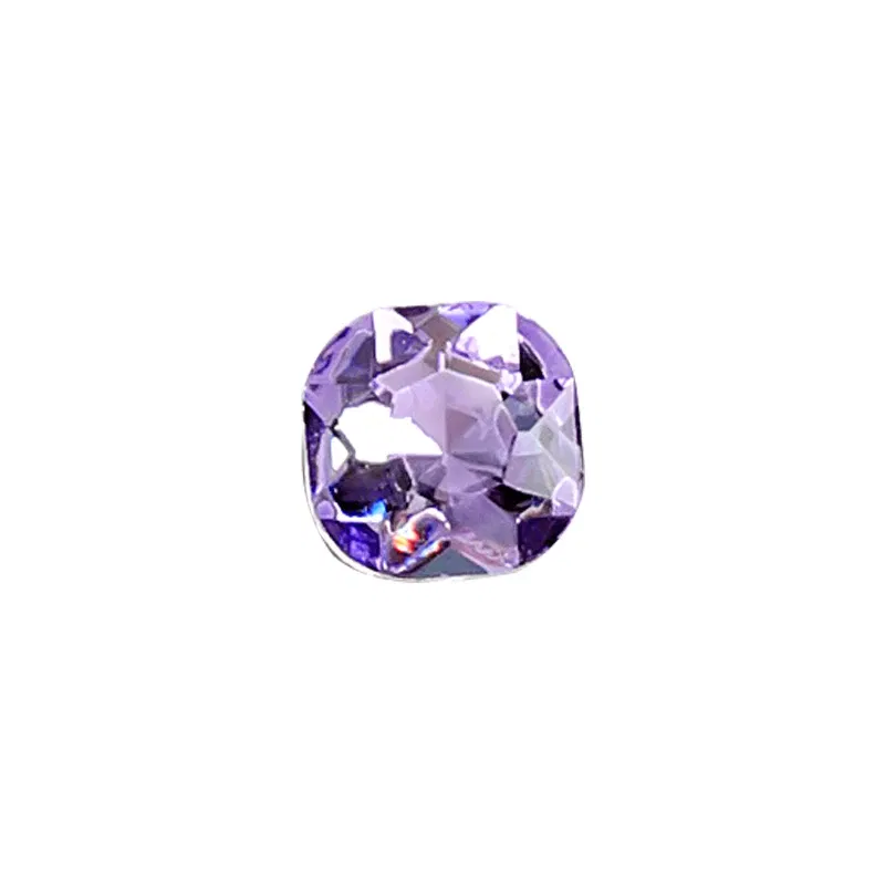 Color: Ivory - 20pcs Nail Art Light Purple Sparkling Crystal Glass Diamond Violet Pointed Bottom Bare Rhinestone Gem Nail Accessories Charms