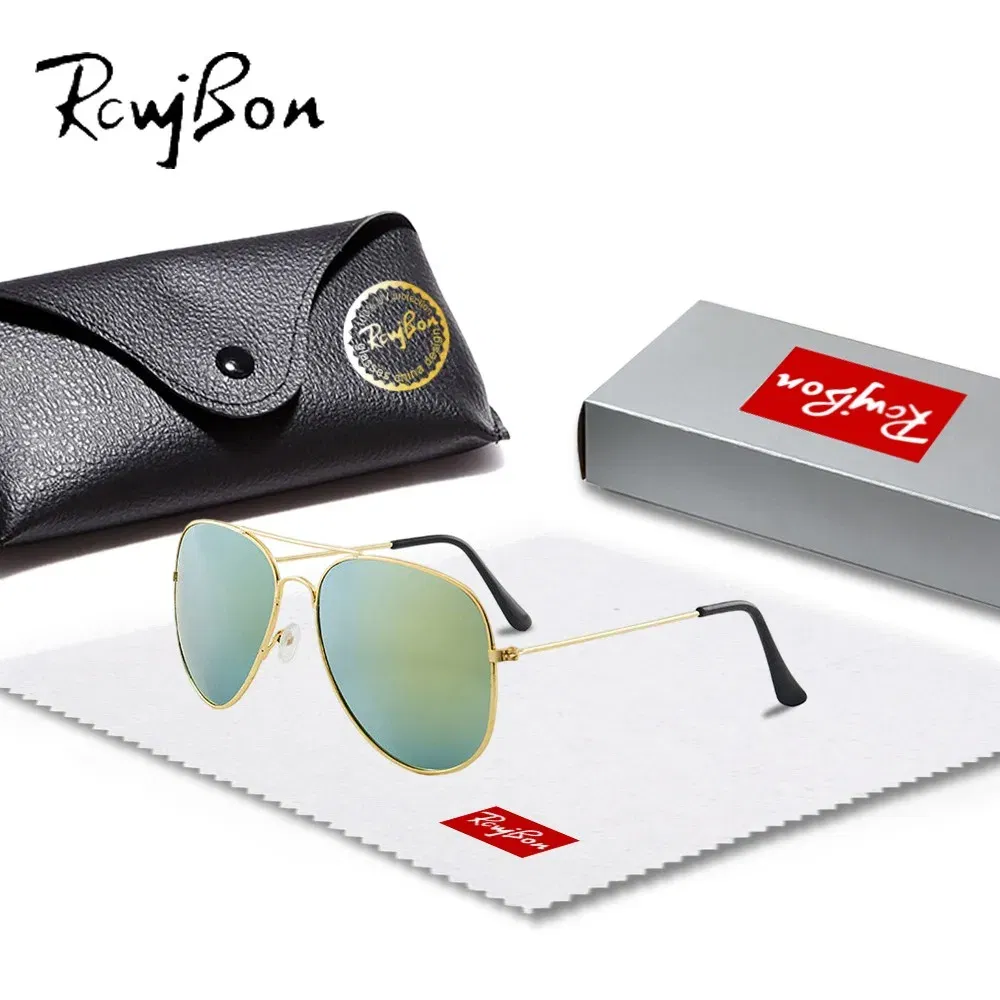 Lenses Color: Yellow, Frame Color: Red - Classic Retro Pilot Polarized Sunglasses Men Luxury Metal Black Aviation Sun Glasses Male Fashion Driving Vacation Shades UV400