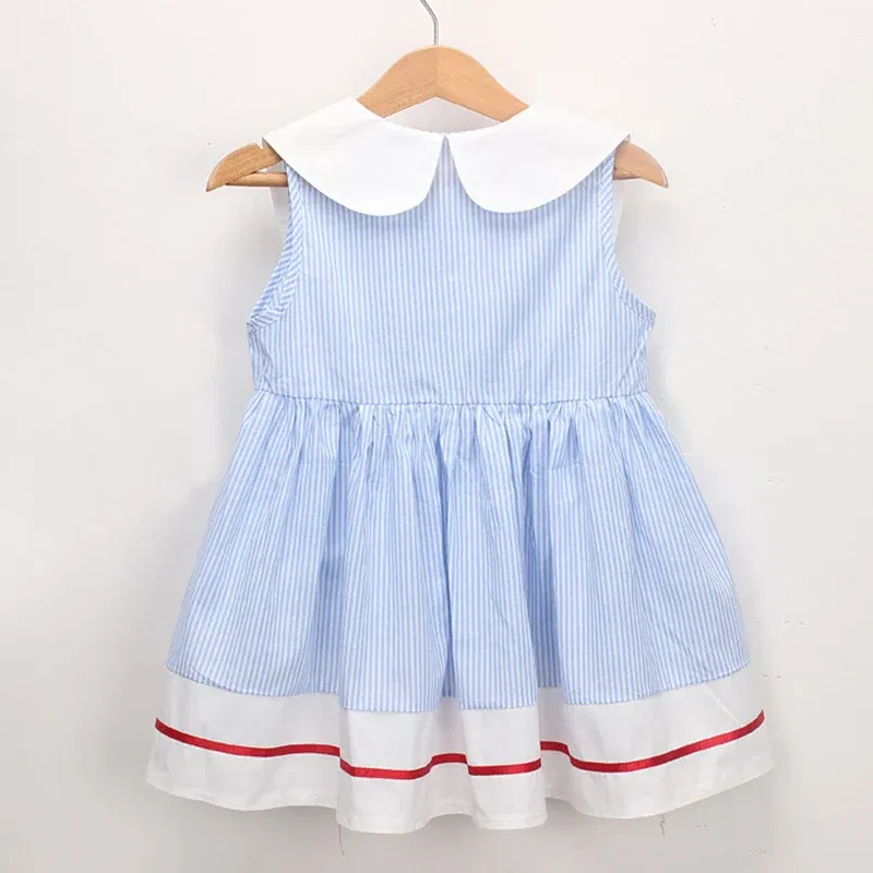 Color: PURPLE, Kid Size: 3T?€?€·?¤–运动?‰ - 2024 New Summer 2-7Yrs Baby Girl Party Dress Sleeveless Cotton Embroidery Splicing Kids Princess Dresses Sister Clothing