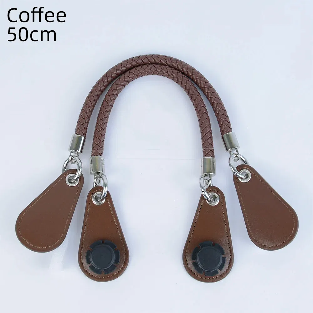Color: Red, Ships From: CHINA - New 1 pair Obag PU Woven braided leather Rope Handles straps round handlefor O Bag accessoires