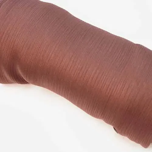 Color: Brown - Hot Premium Satin Crinkle Hijab Scarf Chiffon Shawl Plain Muslim Women Hijabs Breathab Islam Women Turban Pleated Scarf Ramadan