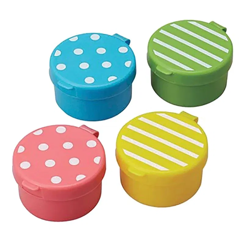 Color: Gold - 2Pcs Lunch Bento Soy Sauce Box Container Cute Plastic Condiment Dispenser Mini Portable Salad Dressing Tomato Ketchup Bottle Jar