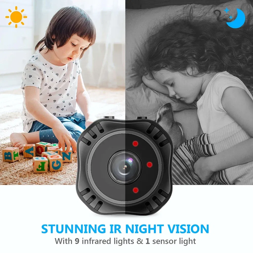 Sensor Size: 1/4" - X5S 1080P IP Camera Voice Recorder Remote Control Wireless Security Video Camcorders Night Vision Mini Security Wifi Camera