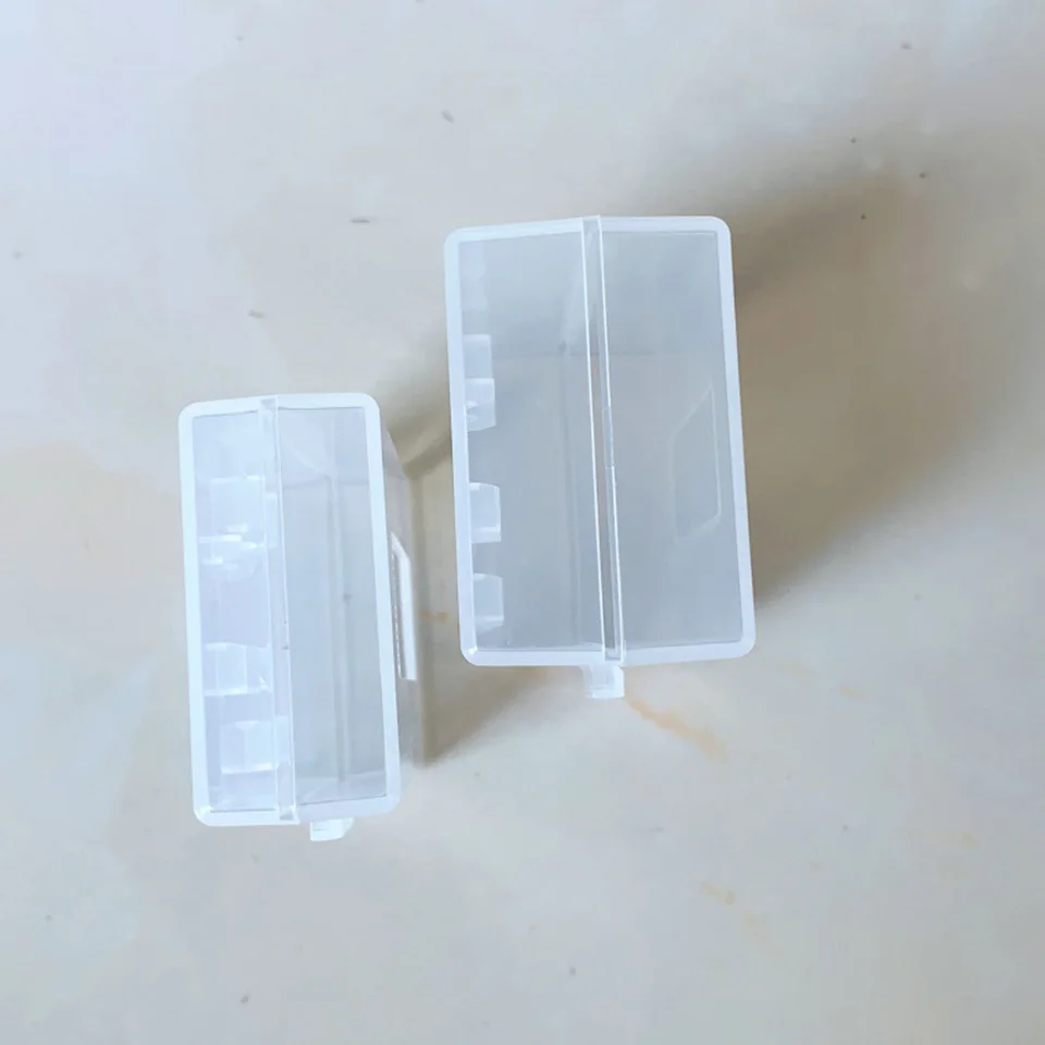 Color: WHITE - Camera Battery Box Storage Case Protector for LP-E8 LP-E5 NB-10L NB-7L EN-EL9 EN-EL14 PSP CRV3 EL3E EN-EL15 LP-E6 BP-511A LI90