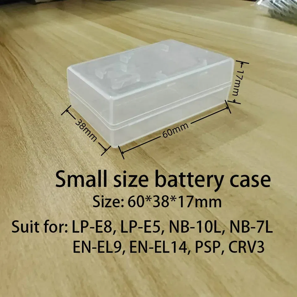 Color: WHITE - Camera Battery Box Storage Case Protector for LP-E8 LP-E5 NB-10L NB-7L EN-EL9 EN-EL14 PSP CRV3 EL3E EN-EL15 LP-E6 BP-511A LI90