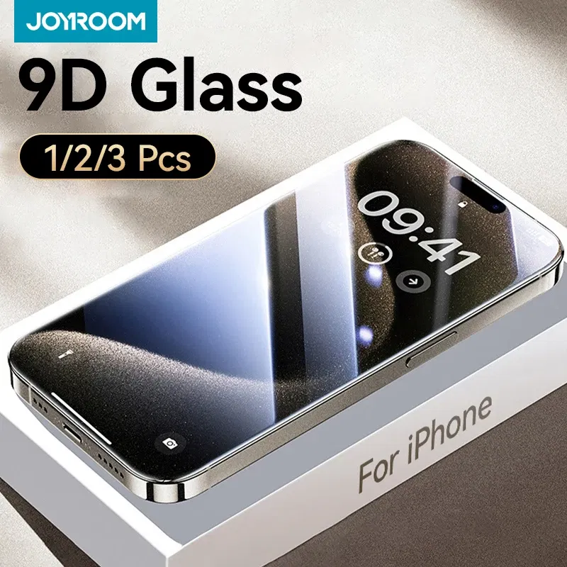 Bundle: Bundle1, Material: High Definition - Joyroom 1/2/3pcs 9D Screen Protector Tempered Glass for iPhone 16 15 14 13 12 11 Pro Max Protective Glass for iPhone 15 Pro Max