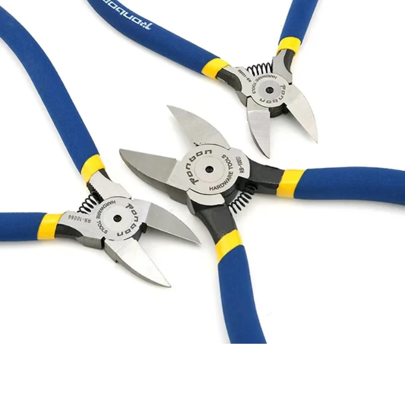 Color: Orange - 5/6/7 Inch Professional Cutting Pliers Wire Stripping Tool Side Cutter Cable Burrs Nipper Electricians DIY Repair Hand Tools