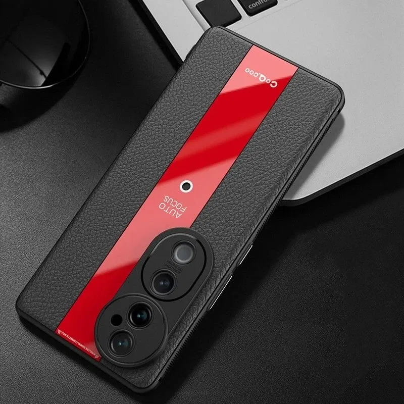 Color: black, Material: aluminum - Case For VIVO V40 5G Case Luxury Leather Soft Back Cover For Vivo V40 Pro Camera Protection Silicone Shell Shockproof Bumper