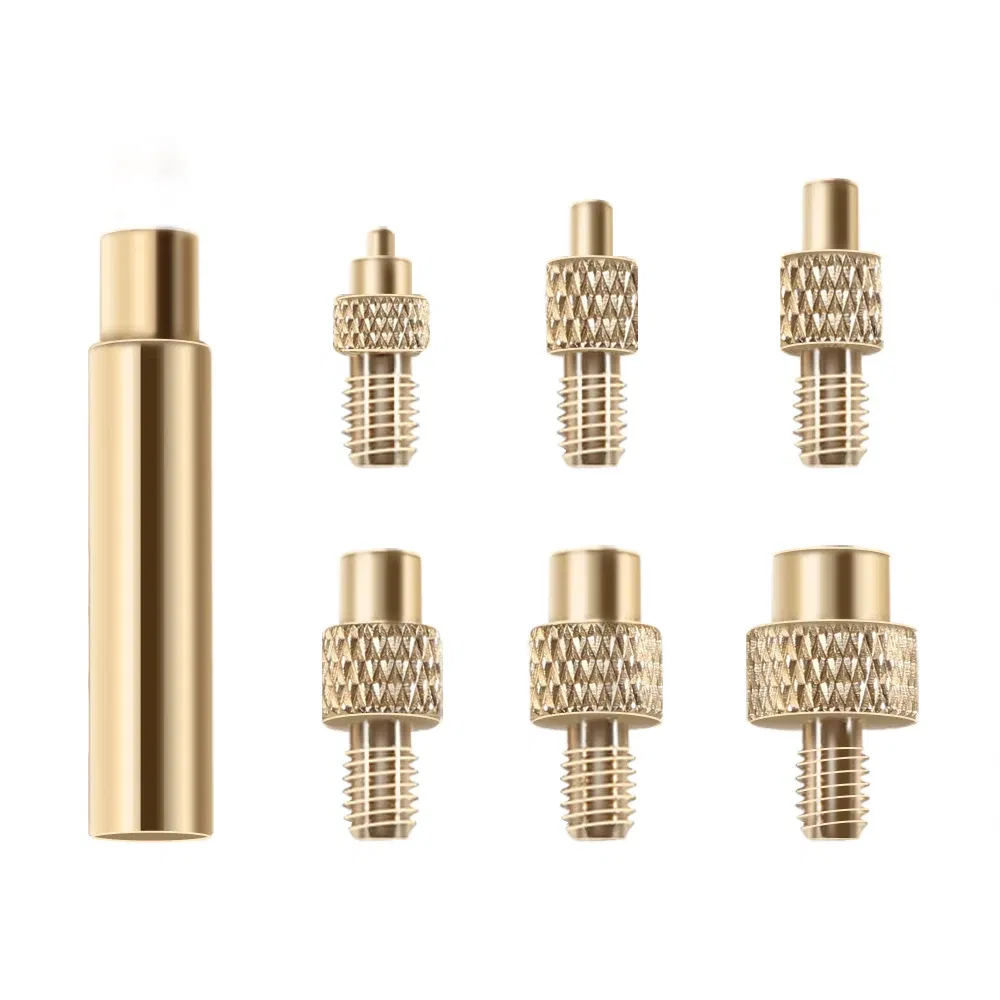 Color: Blue - Heat Insert Nut Iron Tip Brass Hot Melt Insert Nut Embedded Kit M2-M8 Soldering Iron Tip Heat Insertion Tool 3D Printer Accessor