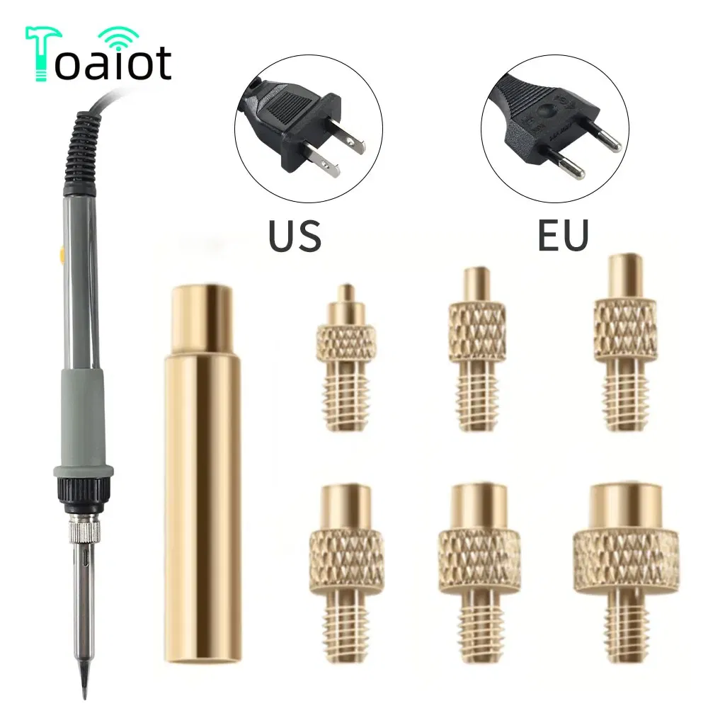 Color: Blue - Heat Insert Nut Iron Tip Brass Hot Melt Insert Nut Embedded Kit M2-M8 Soldering Iron Tip Heat Insertion Tool 3D Printer Accessor