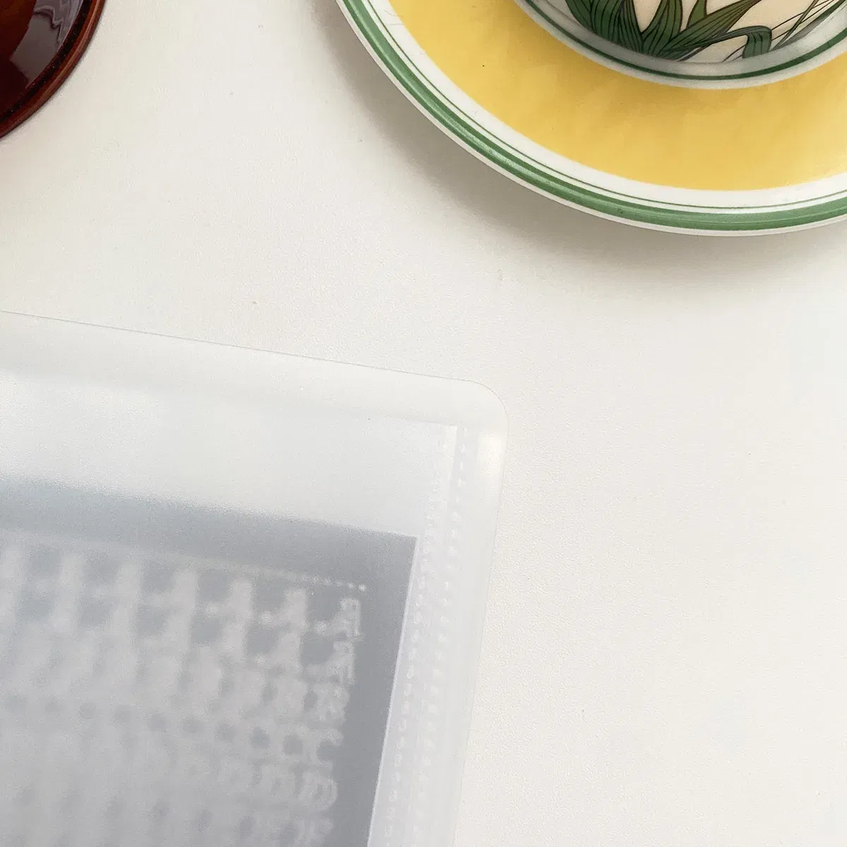 Color: WHITE - Yoofun Sticker Material Collection Holder Storage Book Case Transparent Photo Album Scrapbooking Material Paper Book Stationery
