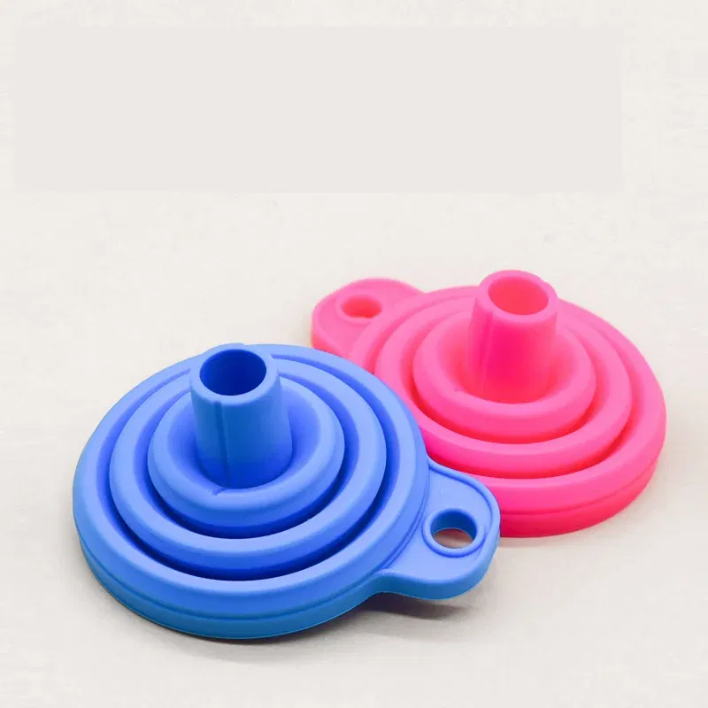 Color: Red - Collapsible Silicone Car Engine Funnel for Mitsubishi Endeavor Montero Outlander 2 3 XL Pajero 2 4