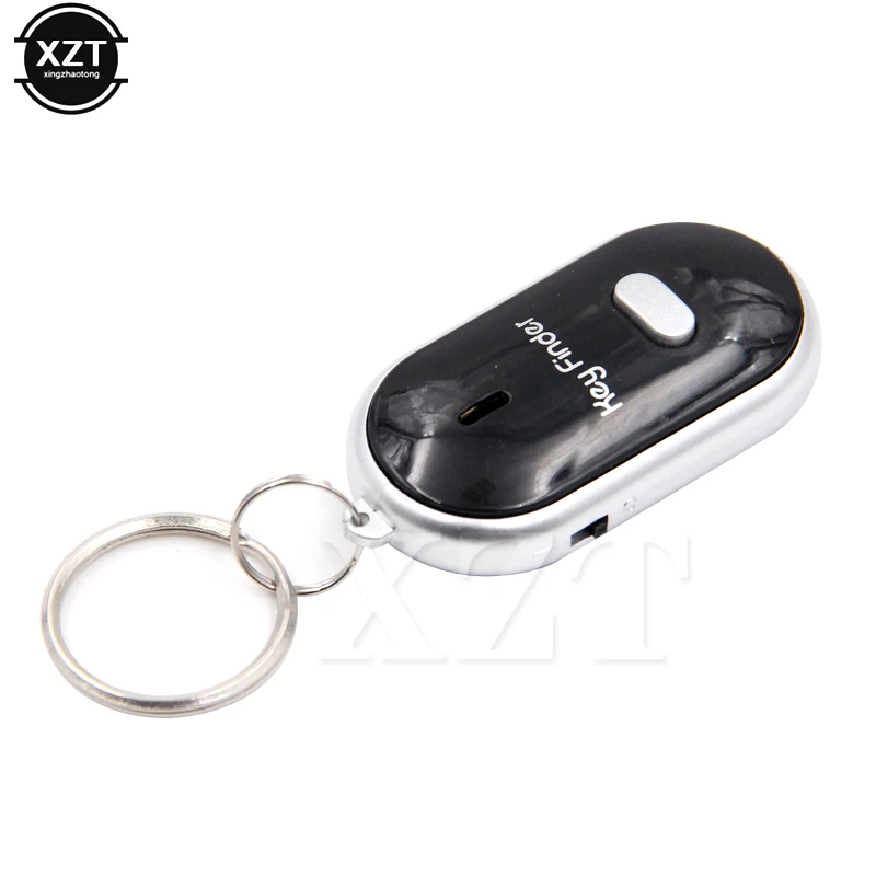Color: WHITE - Smart Wireless Anti-lost Mini Keychain Whistle Flash Remote Kid Bag Wallet Key Finder Locator Alarm Reminder Phone Anti-theft