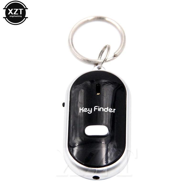 Color: WHITE - Smart Wireless Anti-lost Mini Keychain Whistle Flash Remote Kid Bag Wallet Key Finder Locator Alarm Reminder Phone Anti-theft