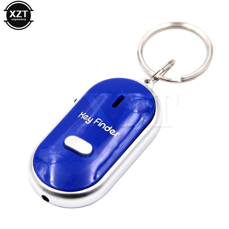Color: WHITE - Smart Wireless Anti-lost Mini Keychain Whistle Flash Remote Kid Bag Wallet Key Finder Locator Alarm Reminder Phone Anti-theft