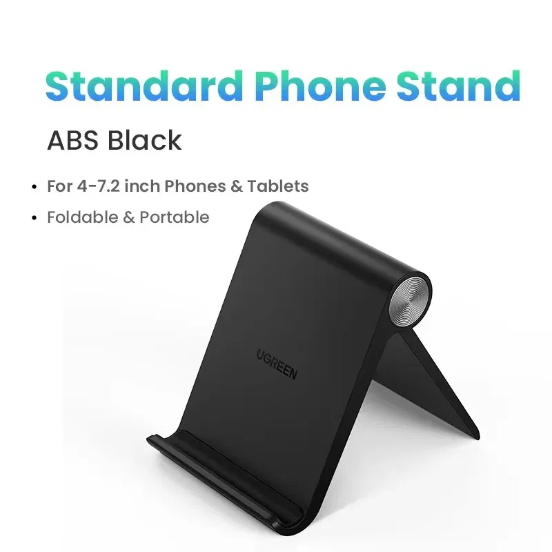 Color: WHITE - UGREEN Phone Stand Holder Desk Cell Phone Dock Stand for iPhone 16 15 14 Pro Max Adjustable Foldable Mobile Phone Holder Stand