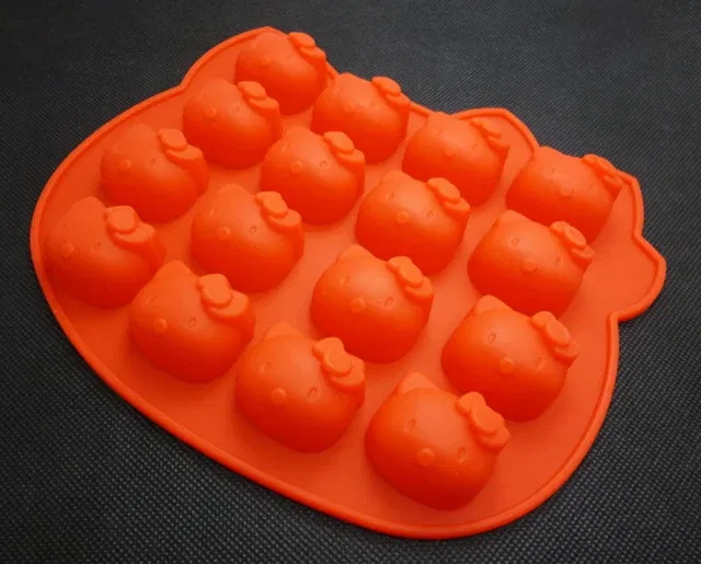 Color: SKY BLUE - 1 PCS Cute Cartoon Cat Shape Silicone Cake Mold DIY Chocolate Jelly Pudding Soap Mould