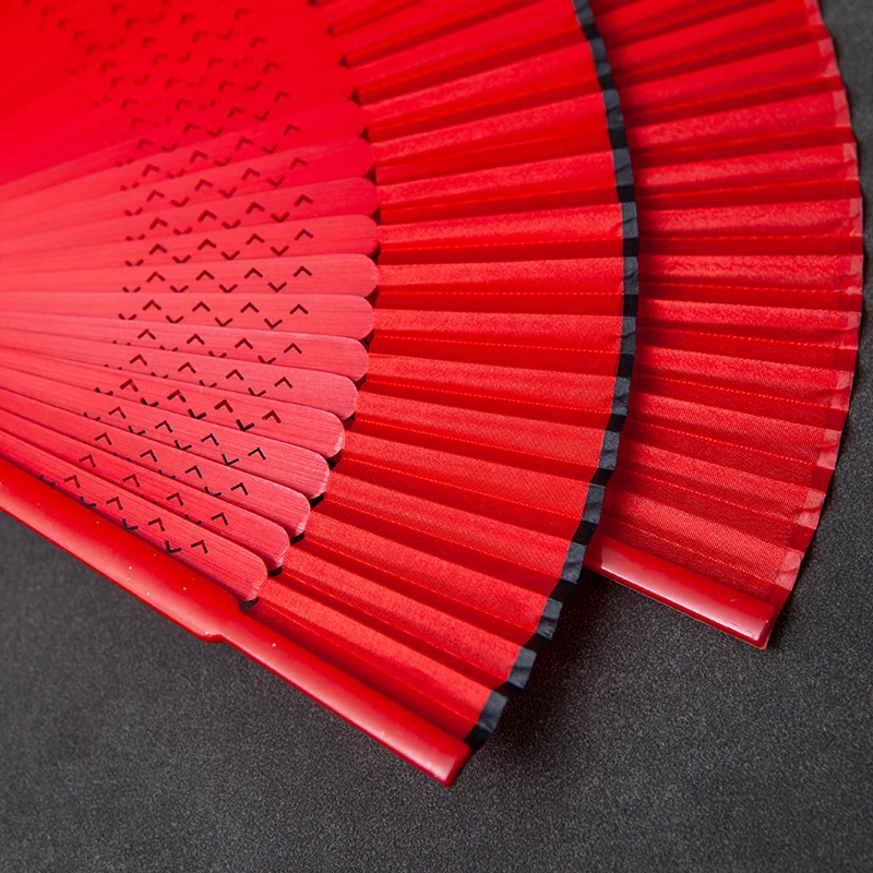 Color: Light Grey, Fan Size: 6.3 inches - Red Solid Color Women's Dance Hand Folding Fan Personalized Wedding Fan Bamboo Fan Chinese Style Silk Fan Household Hand Fan