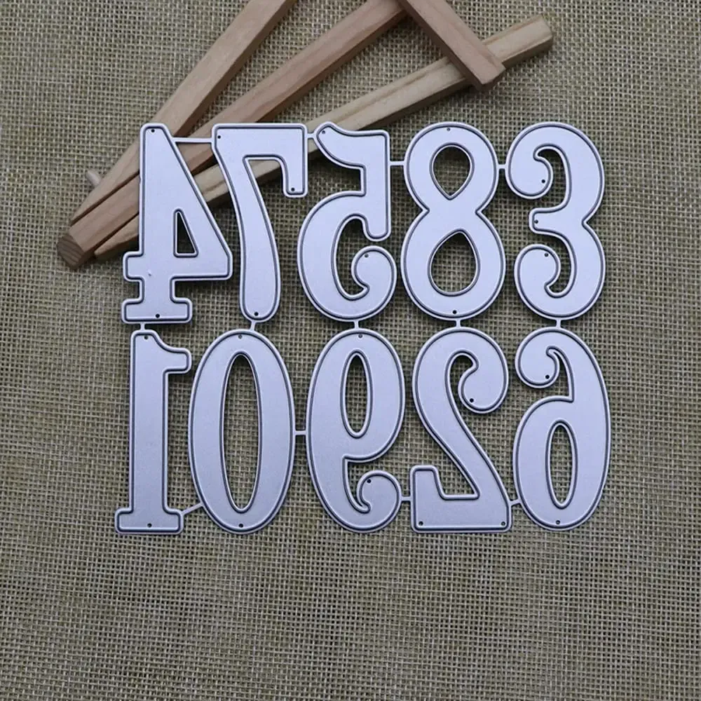 Big Digital Set Die Cut Numeral Metal Cutting Dies Stencil Scrapbooking Embossing 2024 New Christmas Craft Stamps And Dies
