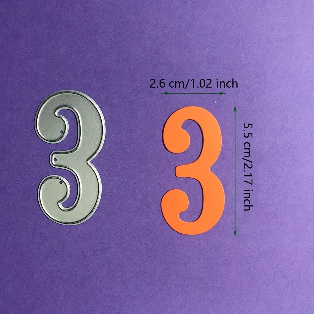Big Digital Set Die Cut Numeral Metal Cutting Dies Stencil Scrapbooking Embossing 2024 New Christmas Craft Stamps And Dies