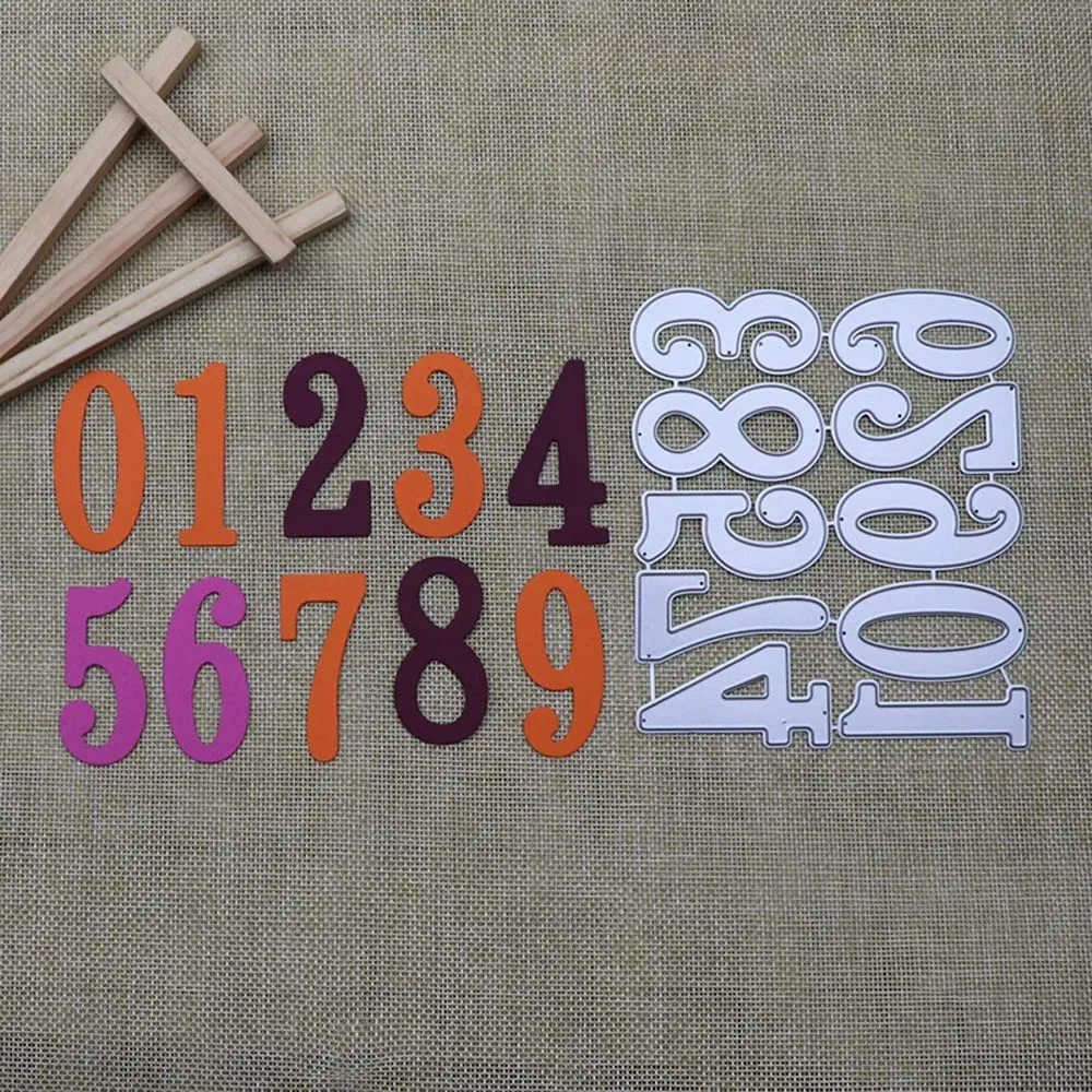 Big Digital Set Die Cut Numeral Metal Cutting Dies Stencil Scrapbooking Embossing 2024 New Christmas Craft Stamps And Dies