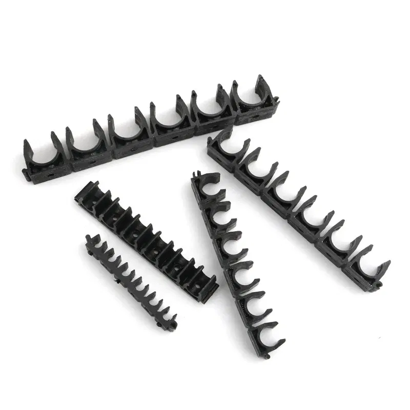 Color: black, Diameter: 3/4'' - 1pc Plastic 4 6 8 10 12mm Tube Clamp Water Pipe Support Garden Irrigation System Micro Soft Hose Fittings