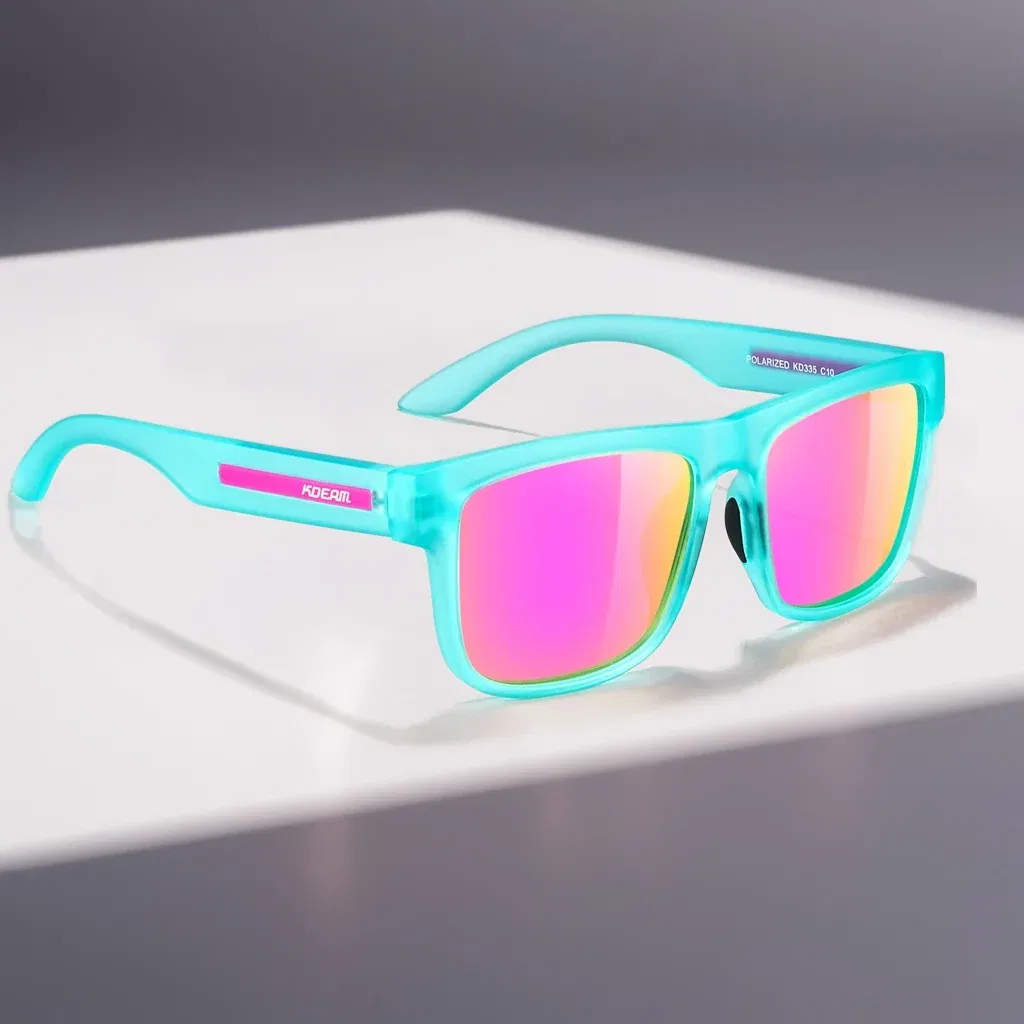 Lenses Color: Silver, Frame Color: WHITE - 2024 KDEAM New Polarized Sunglasses For Men Women UV400 Protection Lens Driving Fishing Eyewear